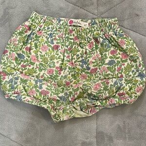 Baby Boden Floral Print Bloomers - Green, Pink, Blue